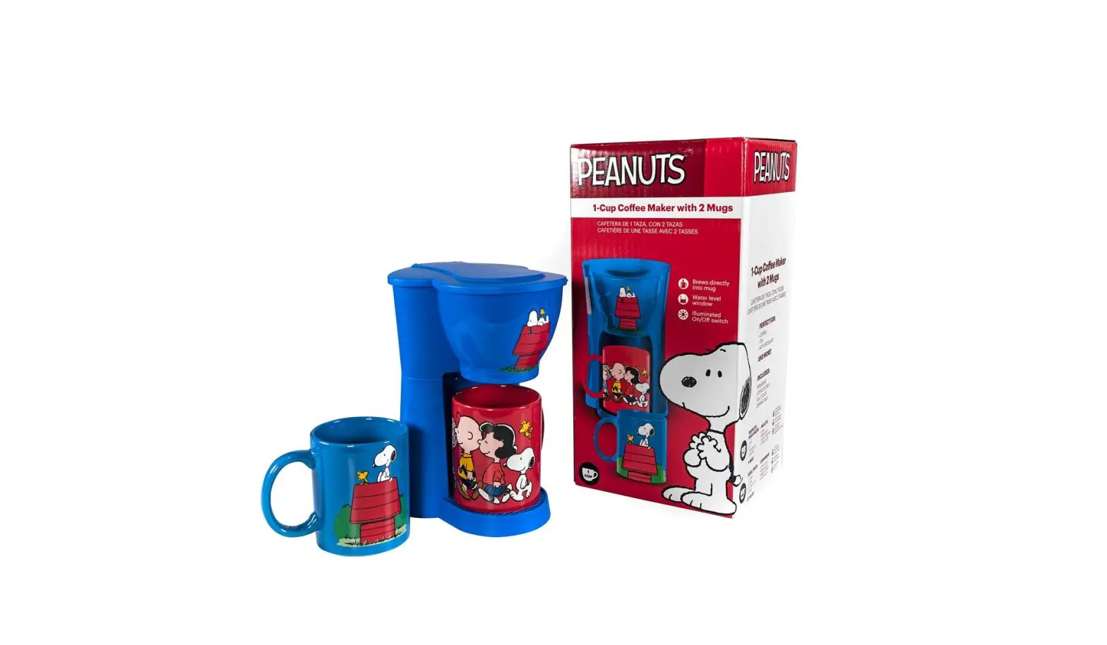 Peanuts Cm2-pea-sn1 Single Cup Coffee Maker With 2 Mugs Instruction Manual