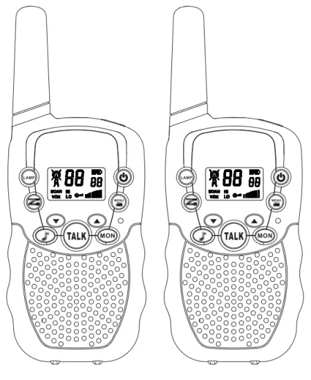 BestOpps T 388 Kids Walkie Talkies Channels 2 Way Radio Interphone