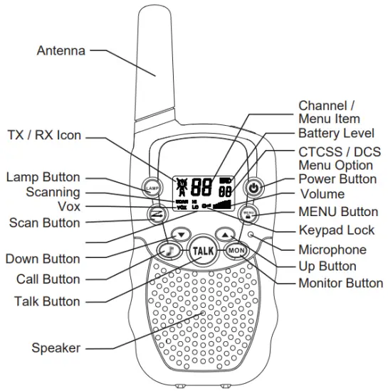 BestOpps T 388 Kids Walkie Talkies Channels 2 Way Radio Interphone - Product