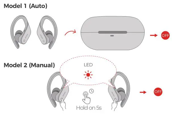 MPOW Flame Lite True Wireless Earbuds - POWER OFF