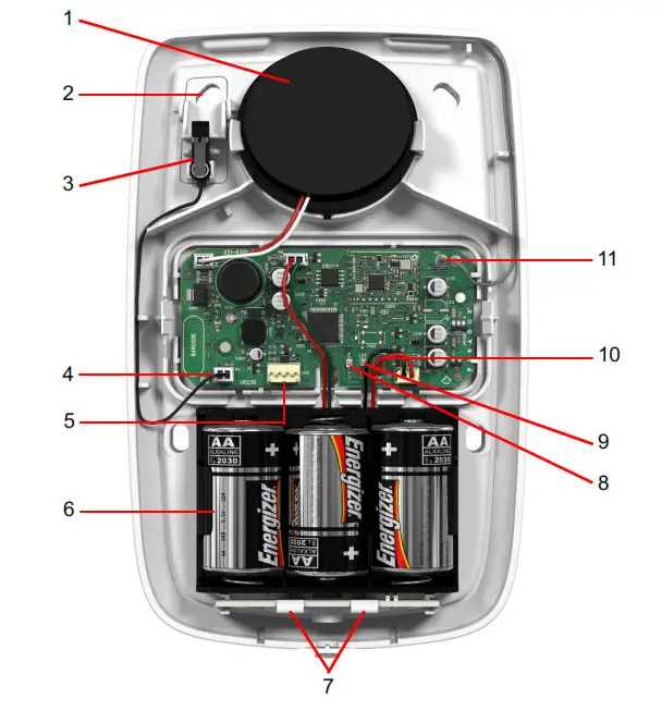 PARADOX SR230 Outdoor Wireless Siren with Built in Strobe Light - figure 3