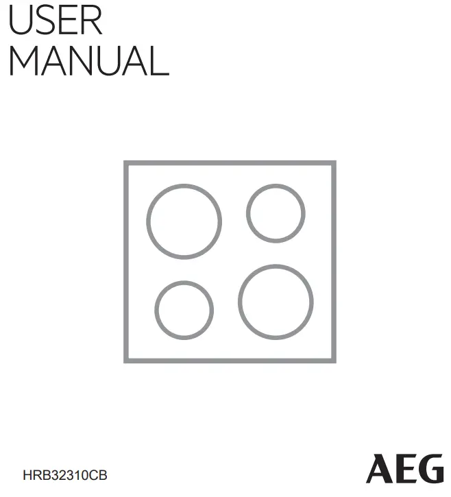 AEG HRB32310CB Built-In Hob User Manual