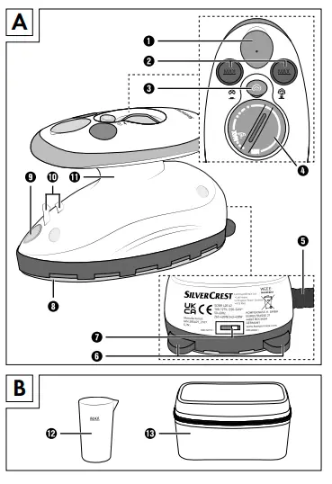 SILVERCREST- SDBR- 420 -A2 -Travel- Steam- Iron - fig 1