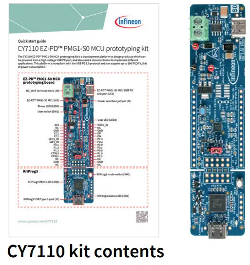 infineon CY7110 EZ PD PMG1 S0 MCU Prototyping Kit - figure 1