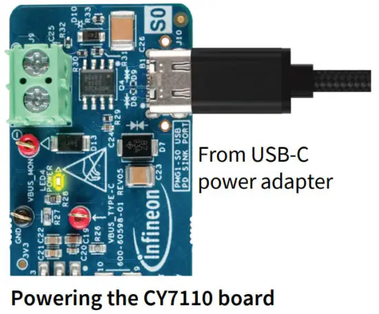 infineon CY7110 EZ PD PMG1 S0 MCU Prototyping Kit - figure 2