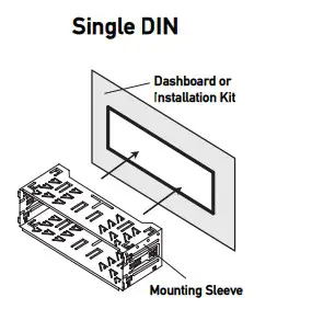 Dual AM FM Stereo Radio Bluetooth Single DIN