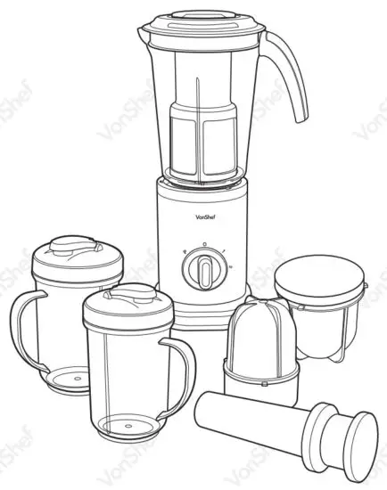 VonHaus 2013124 4 In 1 Blender