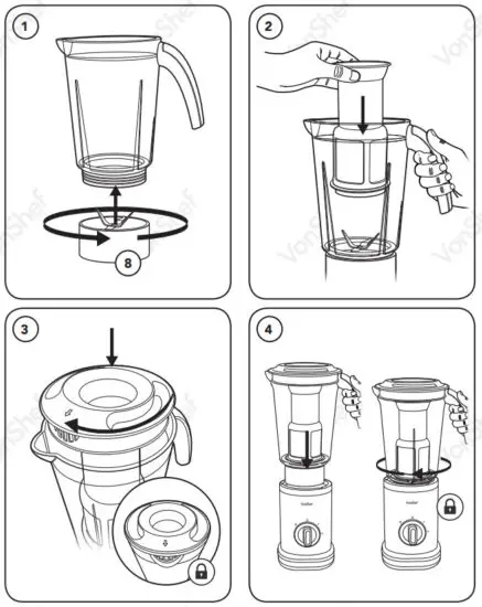 VonHaus 2013124 4 In 1 Blender - ASSEMBLY