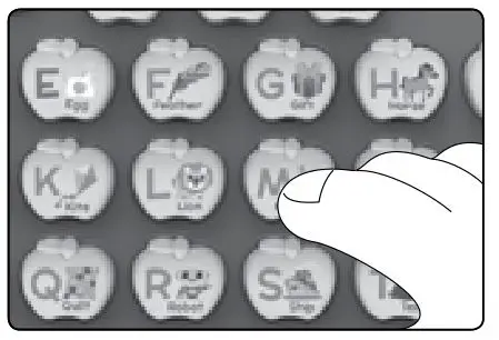 vtech 80-139060 ABC Learning Apple Interactive Alphabet and Phonics Toy - Light-Up Letter Buttons