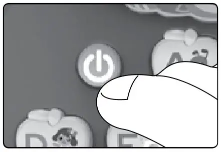 vtech 80-139060 ABC Learning Apple Interactive Alphabet and Phonics Toy - Power Button