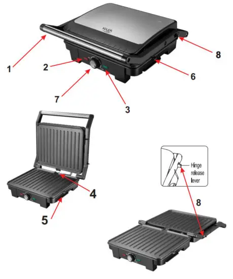 ADLER EUROPE AD 3051 Contact Grill - overview