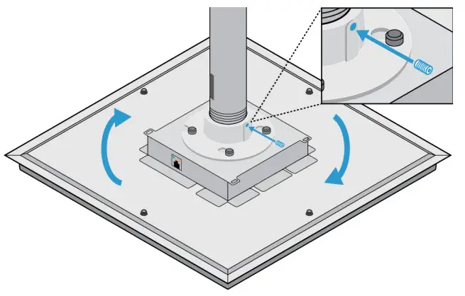 SHURE A900 PM Pole Mount Kit for Ceiling Array Microphones - Rotate the microphone