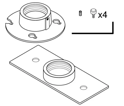 SHURE A900 PM Pole Mount Kit for Ceiling Array Microphones - What's in the Box
