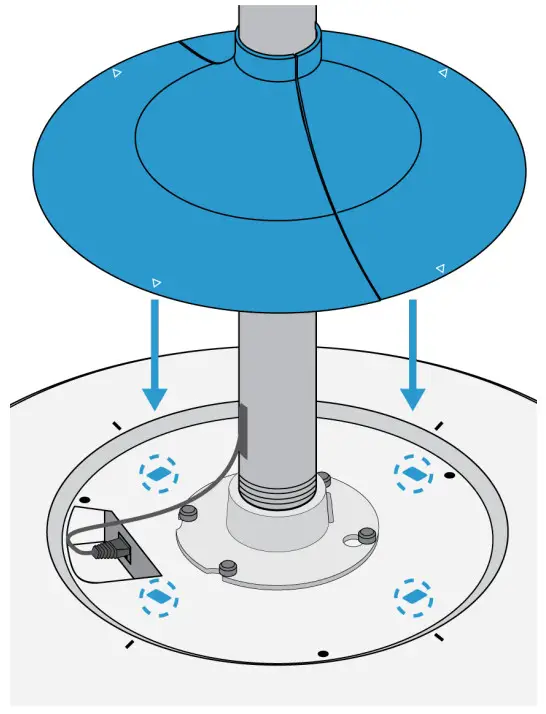 SHURE A900 PM Pole Mount Kit for Ceiling Array Microphones - embossed triangles