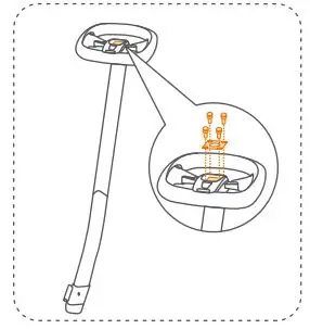 ninebot Electric Scooter with LED Light, Powerful and Portable User Manual - Align the flange with the holes on the steering wheel