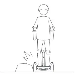 ninebot Electric Scooter with LED Light, Powerful and Portable User Manual - Avoid contacting obstacles with the tire wheel