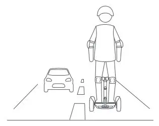 ninebot Electric Scooter with LED Light, Powerful and Portable User Manual - DO NOT ride on public roads