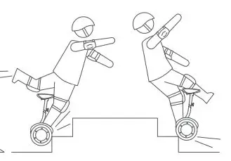 ninebot Electric Scooter with LED Light, Powerful and Portable User Manual - DO NOT ride over holes