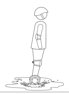 ninebot Electric Scooter with LED Light, Powerful and Portable User Manual - DO NOT ride through puddles or other bodies of water