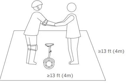 ninebot Electric Scooter with LED Light, Powerful and Portable User Manual - Go to a large open area and ask a friend to assist you on your first ride