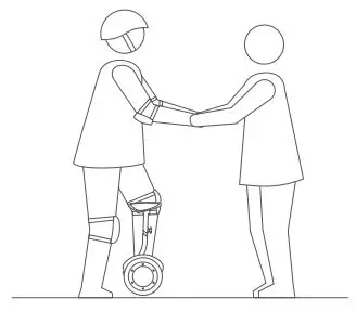 ninebot Electric Scooter with LED Light, Powerful and Portable User Manual - Lightly place one foot on the foot mat