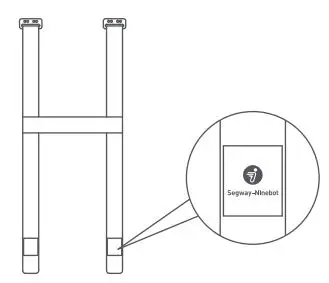 ninebot Electric Scooter with LED Light, Powerful and Portable User Manual - Place the straps with the logo side facing out.