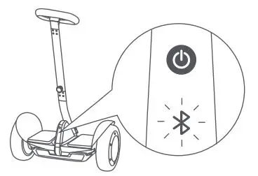 ninebot Electric Scooter with LED Light, Powerful and Portable User Manual - Power ON the S-Max