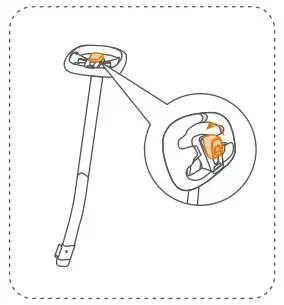 ninebot Electric Scooter with LED Light, Powerful and Portable User Manual - Press the control panel into the center of the steering wheel.