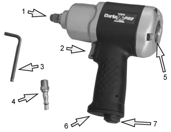 Clarke CAT204 3 4 Inch Air Impact Wrench - 2