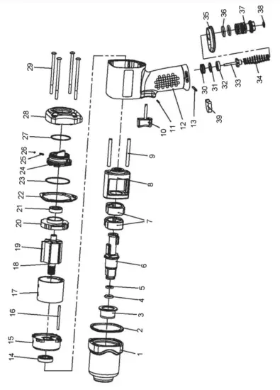 Clarke CAT204 3 4 Inch Air Impact Wrench - 9