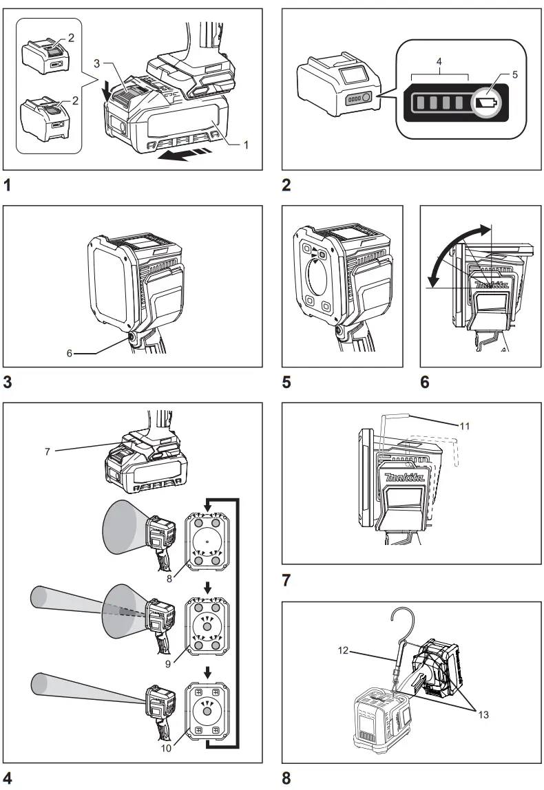 makita ML007G 40V Cordless Flashlight fig