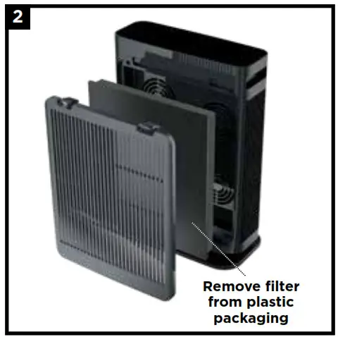Shark Air Purifier 4 -- Remove the filter from the unit
