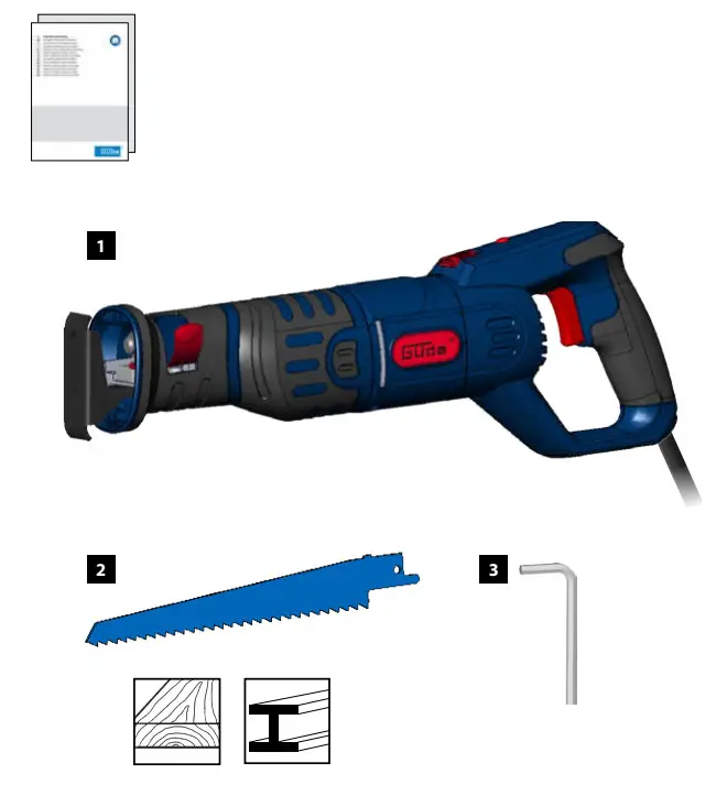 Gude USS 1050 R Electric Sabre Saw - figure 1