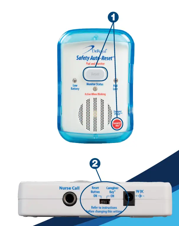 DeRoyal m2100 Safety Auto-Reset Fall Monitor FIG 1