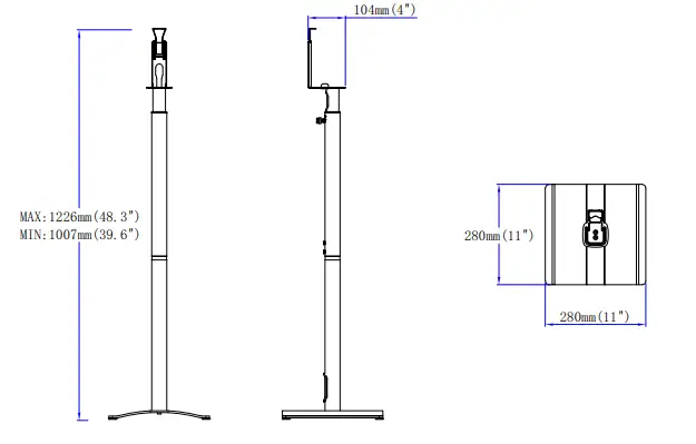 Mounting-Dream-Speaker-Stand=-for-SONOS-ONE-ONE-SL-Play1-Height-Adjustable-FIG-10