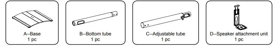 Mounting-Dream-Speaker-Stand=-for-SONOS-ONE-ONE-SL-Play1-Height-Adjustable-FIG-2