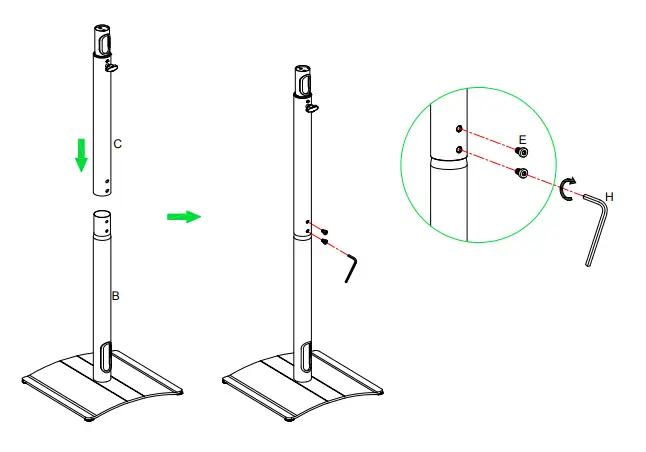 Mounting-Dream-Speaker-Stand=-for-SONOS-ONE-ONE-SL-Play1-Height-Adjustable-FIG-6