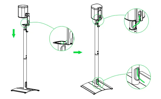 Mounting-Dream-Speaker-Stand=-for-SONOS-ONE-ONE-SL-Play1-Height-Adjustable-FIG-8