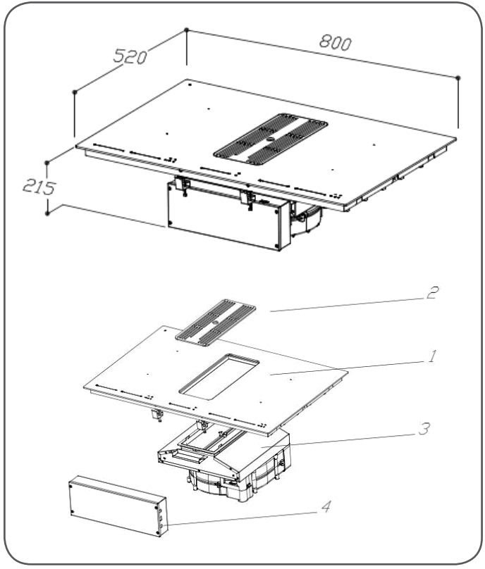 FULGOR MILANO FCLHD 8041 Induction Vitroceramic Hob - Fig 2