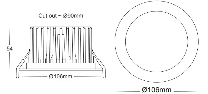 HAVIT Lighting HV5530T-SS316 Ora Recessed LED Downlight - figure 1