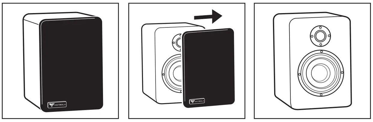 VICTROLA VPM-254 M1 Bookshelf Monitors - magnets