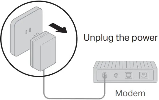 tp-link Unplug the power A