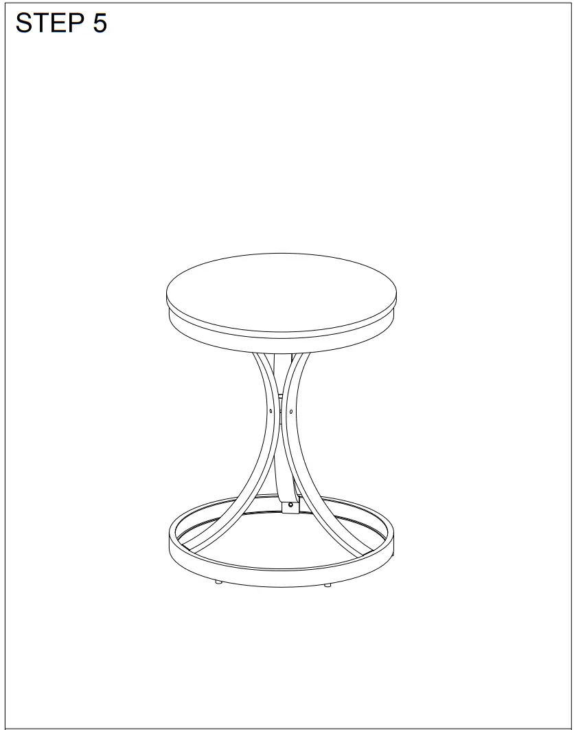 BYBLIGHT BB F1550DT Round Wood End Table - fig 2