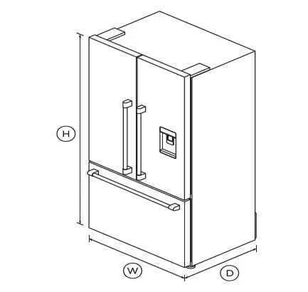 FISHER-PAYKEL-RF201ACUSX1_N 36-inch-Freestanding-French-Door-Refrigerator-Freezer-fig-2