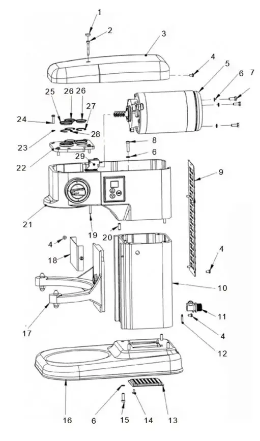 HENDI Heavy Duty Mixer – 7 Liter 222829 User Manual - Figure 1