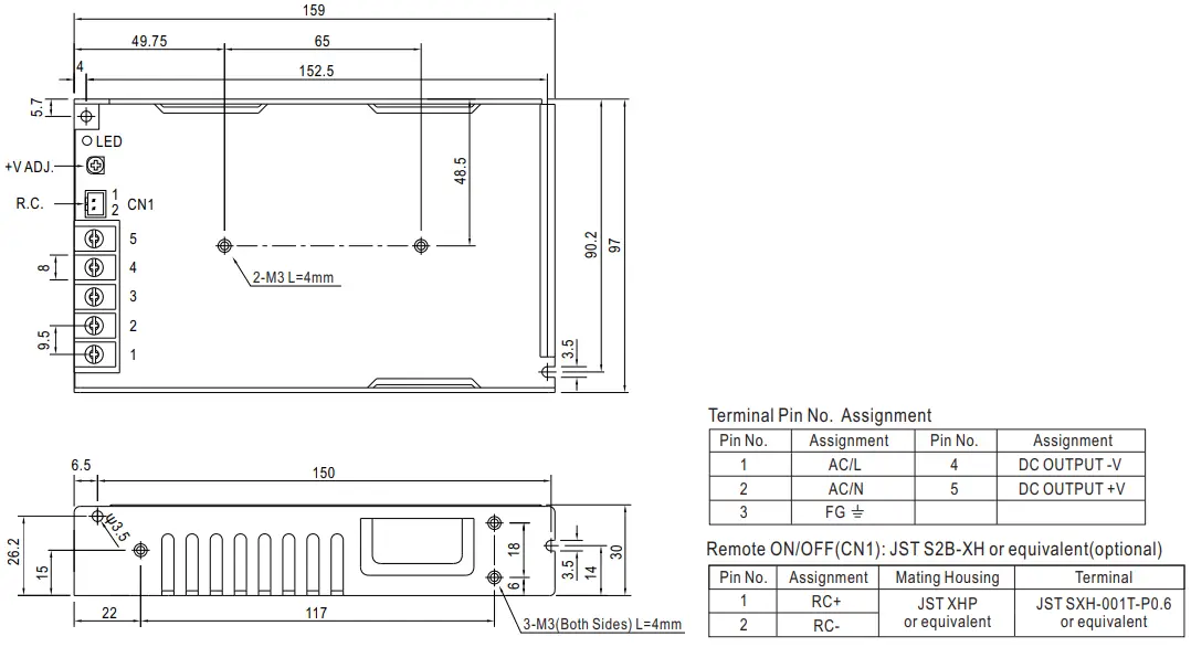 MEAN WELL RSP-75 Series 75W Single Output with PFC Function Power Supply-fig2