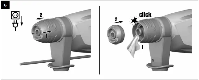 HILTI TE 1 Corded SDS Plus Rotary Hammer-6