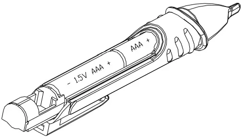 PeakTech 1030 AC Voltage Detector with Flashlight - Battery Replacement 2