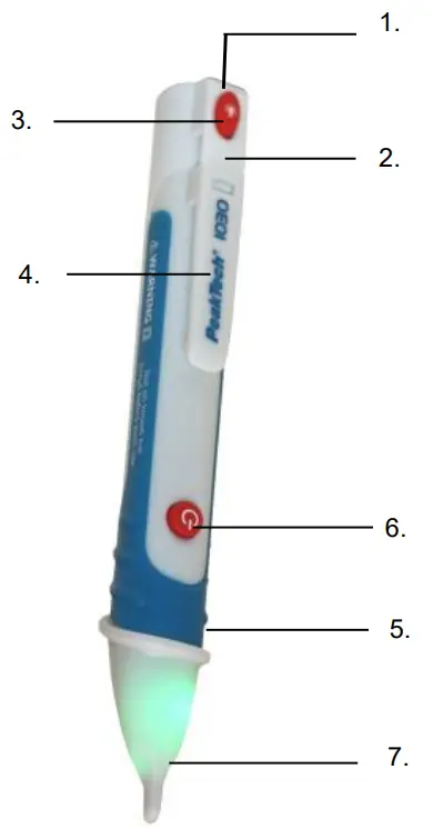 PeakTech 1030 AC Voltage Detector with Flashlight - Description