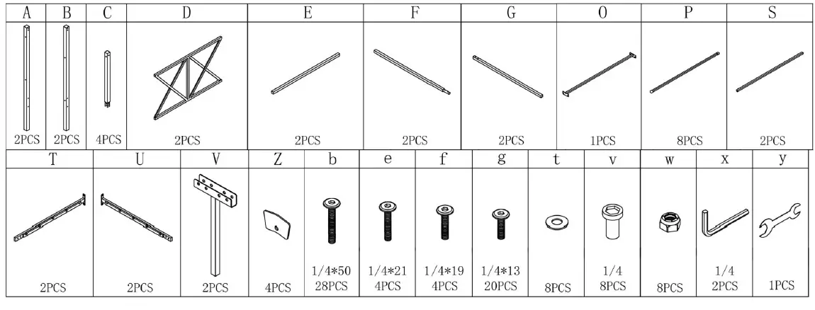 WestSky-747E-BK-Modern-Black-Frame-Meta-Twin-Size-Canopy-Bed-FIG-1